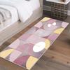 Siunwdiy Pink, Yellow and White Geometric Runner Rug, Non-Slip, Washable, 90 x 280 cm view 4