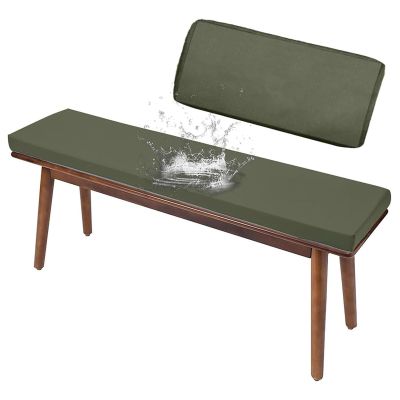 5 cm Thick Waterproof Bench Cushion Cover, Green, 170 x 60 x 5 cm