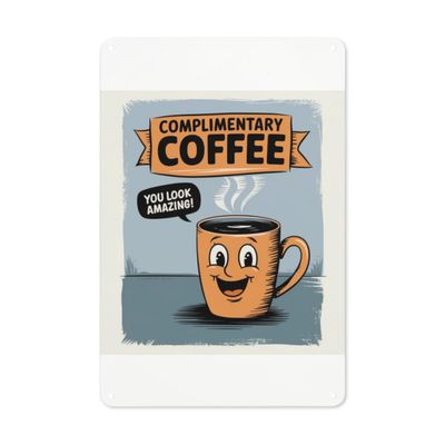 Rustic Café Compliment Rule Sign