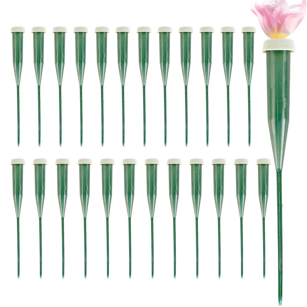 Yanayi Floral Tubes | 25 Pack Single Flower Stem Tubes for Fresh Flowers