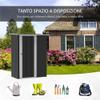 Outdoor Metal Garden Shed with Lockable Door and Sloped Roof view 2