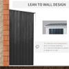 Outdoor Metal Garden Shed with Lockable Door and Sloped Roof view 4