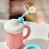 Spill Proof Silicone Straw Covers - Flower Design view 3