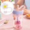 Spill Proof Silicone Straw Covers - Flower Design view 4