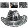 Disco Ball Cowboy Hat with Mirrors and Sequins view 3
