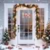 Christmas Hanging Decoration - Welcome Wooden Sign with Santa Claus and Snowflake view 3