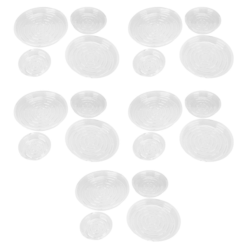 Yosoo Health Gear Plant Saucers, 20-Pack, Clear Plastic, 6/8/10/12 in