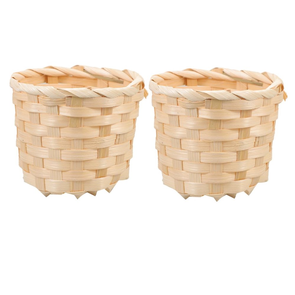 CIYODO 2-Piece Bamboo Storage Baskets