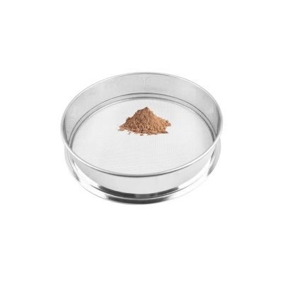 uHLANQC Flour Sieve, Fine-Mesh Stainless Steel Sieve, Silver Mesh, 0.003–12.5 mm, 15–40 cm Diameter, for Laboratory Kitchen Use (Mesh 0.0385 mm)