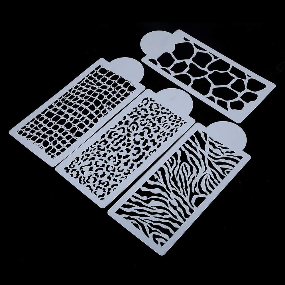FILFEEL Reusable Cake Stencils, 4-Piece Set