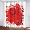 Generic 3D Red Flower Blackout Curtains with Grommets, Set of 2, 85 x 200 cm view 2