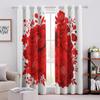 Generic 3D Red Flower Blackout Curtains with Grommets, Set of 2, 85 x 200 cm view 3