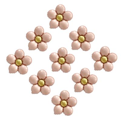 Sanu Belle Flower Foil Balloons 9 Pack Pink 20 Inch