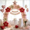 Sanu Belle Flower Foil Balloons 9 Pack (White/Pink/Red) 20 Inch view 4