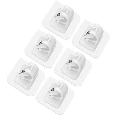 6-Pack Self-Adhesive Curtain Rod Holders