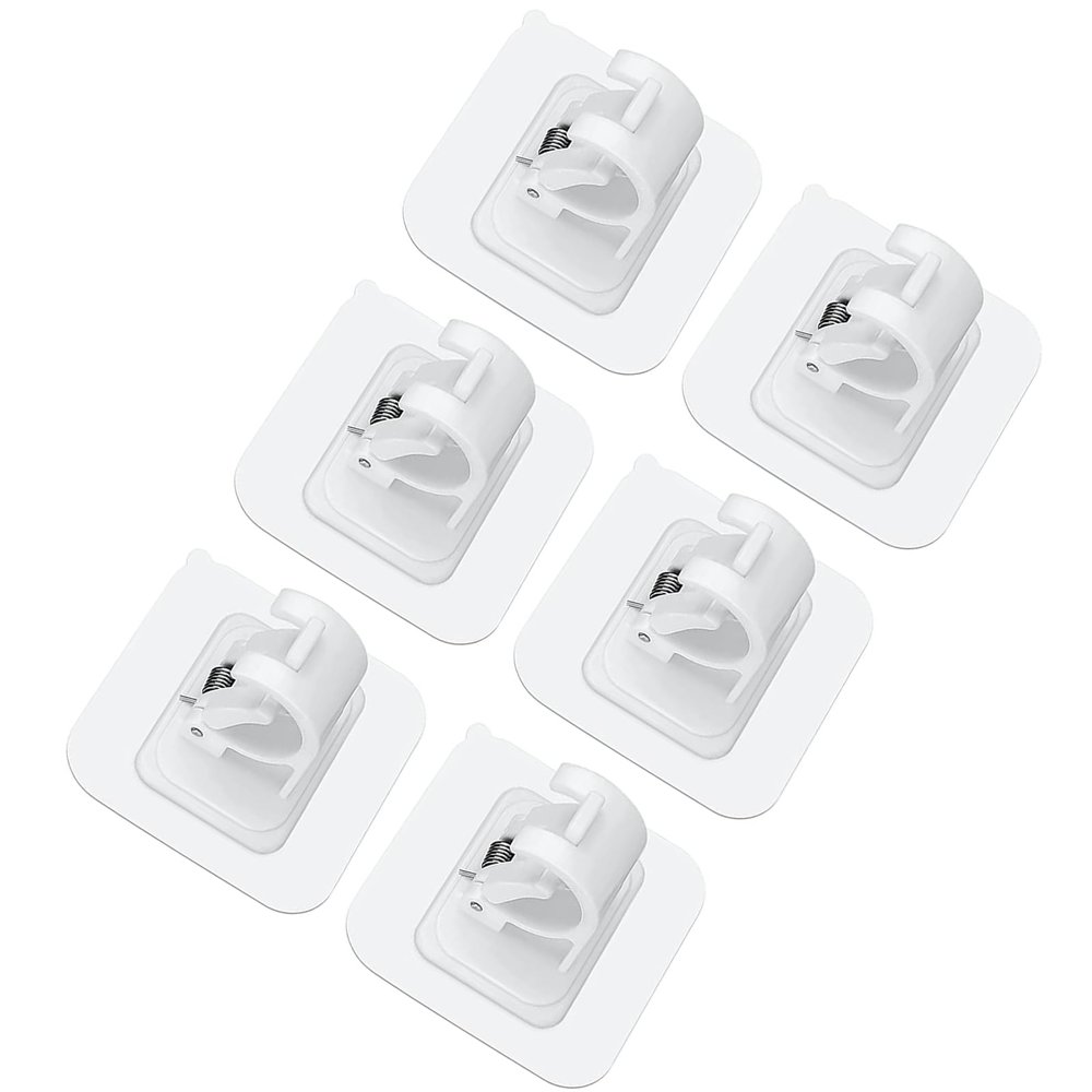 6-Pack Self-Adhesive Curtain Rod Holders