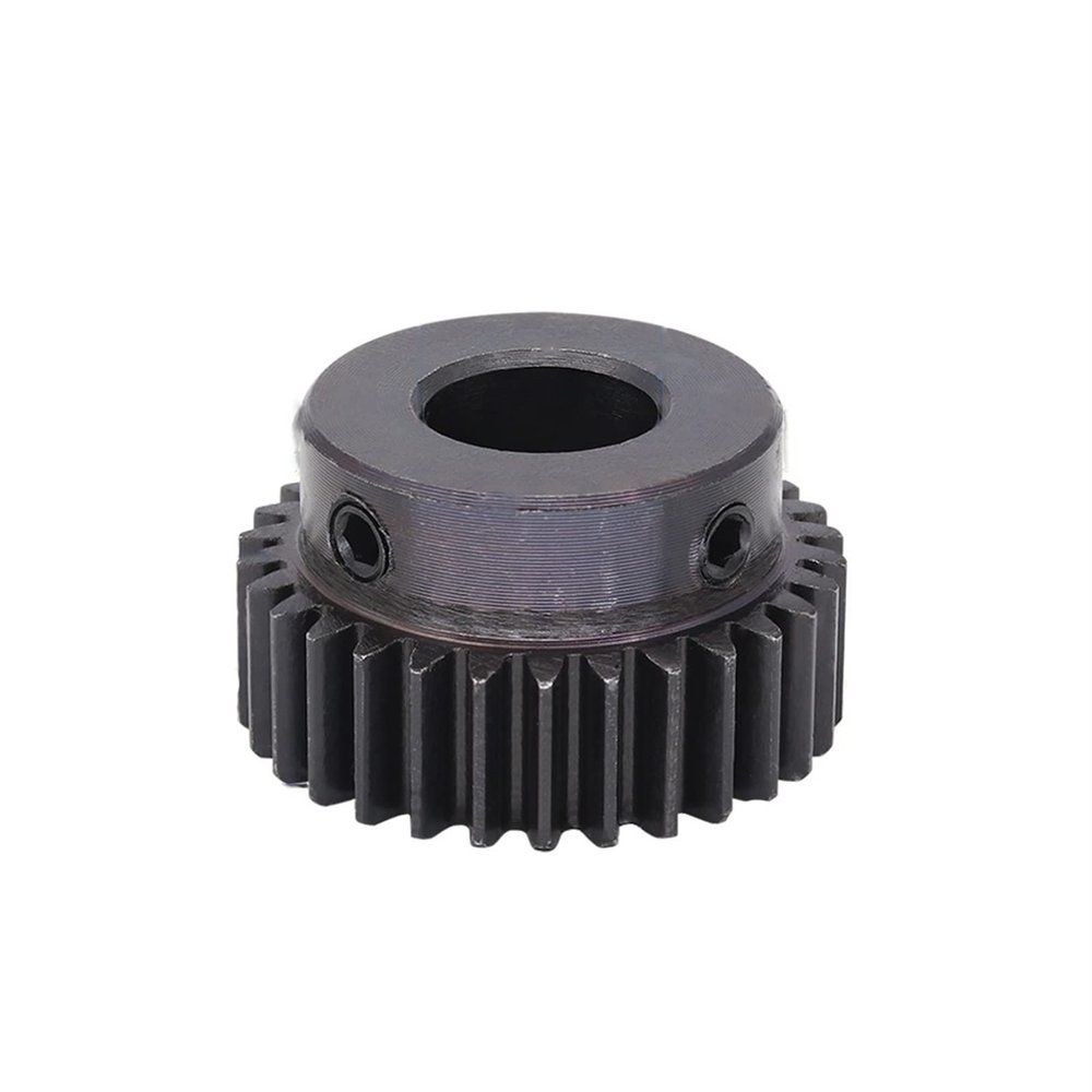 1-Pc. 30T Spur Gear, Module 1, Blackened Carbon Steel, 7 mm Bore