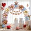 Sanu Belle Flower Foil Balloons 9 Pack (White/Pink/Rose Gold) 20 Inch view 4