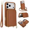 Protective Case for iPhone 17 Pro Max 6.9-Inch, Wallet Case with Tempered Glass Screen Protector, Wrist Strap, Crossbody Strap, RFID Blocking, Card Holder view 1
