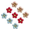 Sanu Belle Flower Foil Balloons 9 Pack (Blue/Rose Gold/Red) 20 Inch view 1