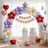 Sanu Belle Flower Foil Balloons 9 Pack (Blue/Pink/Purple) 20 Inch view 4