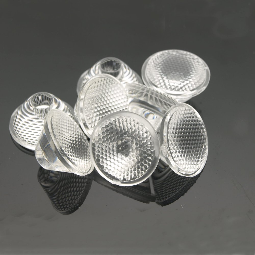 WUUKEPSG 15-Piece 20 mm Optical PMMA LED Lens (5/8/10/25/30/60/90/120 Degrees), Reflector Collimator, for 1W, 3W, and 5W LED Lamps/10 Pcs/10 Degree