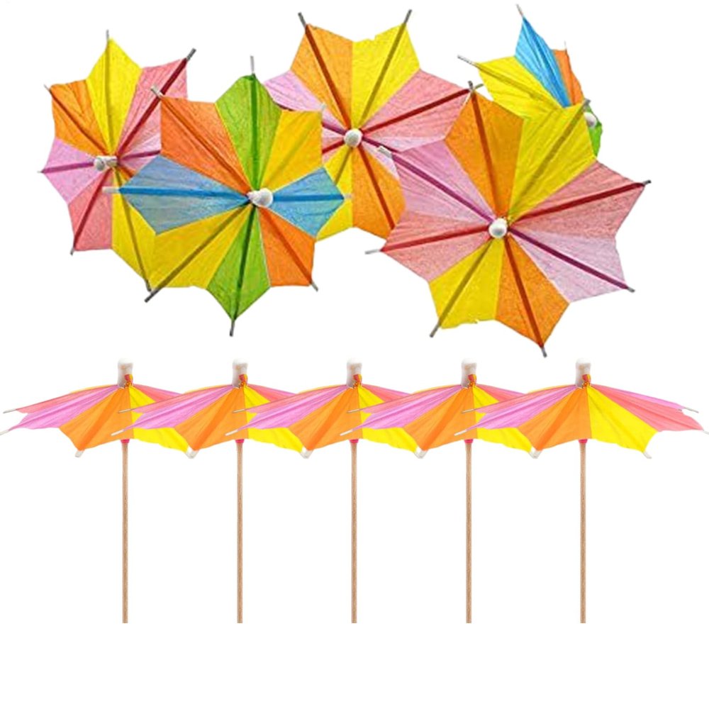 Paper Umbrella Picks for Cocktails