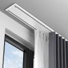 SOFACHEN Quiet Double Curtain Track, Ceiling-Mount, White, 1.4 m (4.6 ft) view 1