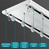 SOFACHEN Quiet Double Curtain Track, Ceiling-Mount, White, 1.4 m (4.6 ft) view 4