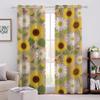 YNIOFU Floral Blackout Curtains, Sunflower and Daisy Design, 117 x 230 cm, 2 Panels view 1