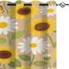 YNIOFU Floral Blackout Curtains, Sunflower and Daisy Design, 117 x 230 cm, 2 Panels view 3