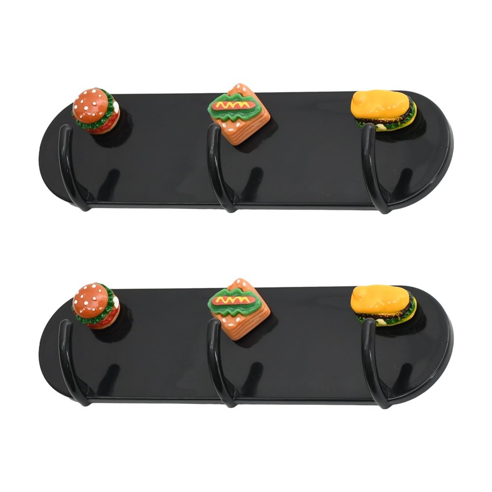 Rieoany 2-Pack Magnetic Key Holder with 3 Sturdy Hooks