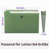 JEFURE A4 Expanding File Folder with 12 Pockets, Green view 2