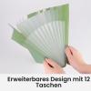 JEFURE A4 Expanding File Folder with 12 Pockets, Green view 4