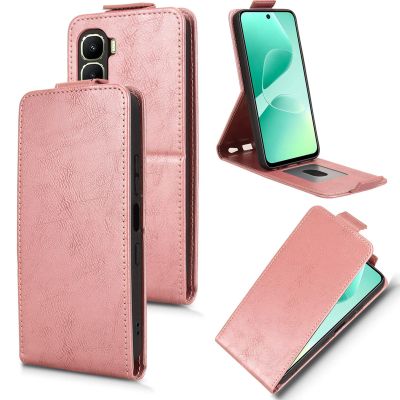 XFDSFDL PU Leather Flip Case for Infinix Hot 60/Hot 60i X6726/X6728, 6.7-Inch, Rose Gold