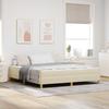 vidaXL Box Spring Bed with Mattress Cream 180 x 200 cm Fabric view 2