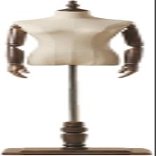 Improved Female Dress Form Mannequin, Height-Adjustable with Wooden Stand, Size S with Arms