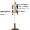 Improved Female Dress Form Mannequin, Height-Adjustable with Wooden Stand, Size S with Arms view 2