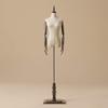 Improved Female Dress Form Mannequin, Height-Adjustable with Wooden Stand, Size S with Arms view 3