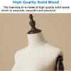 Improved Female Dress Form Mannequin, Height-Adjustable with Wooden Stand, Size S with Arms view 4
