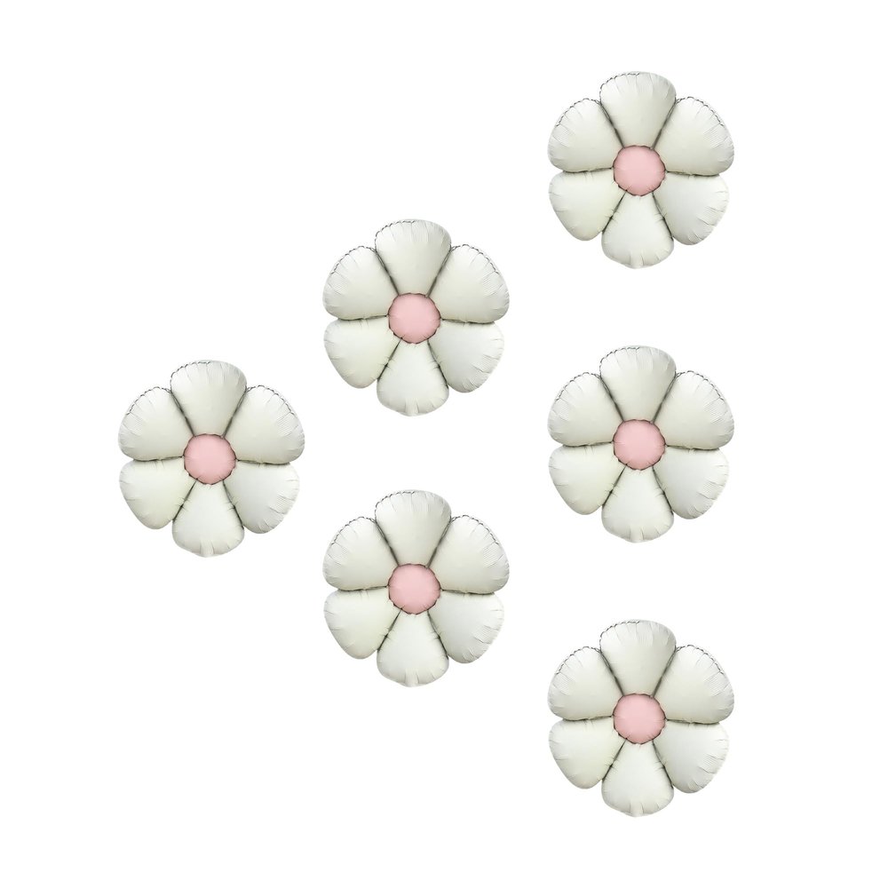 Sanu Belle Flower Balloons 6 Pack White 20 Inch