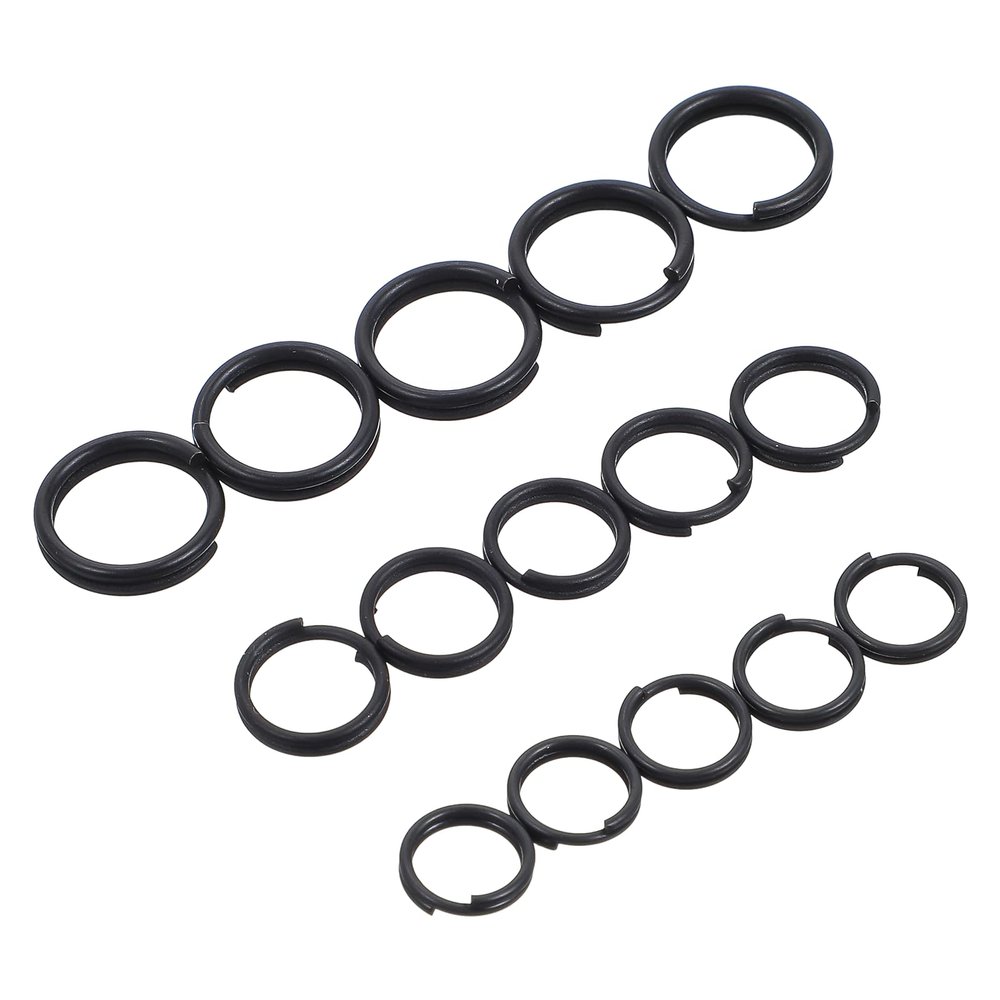 60 Pcs Keychain Split Rings 7/8/10mm Stainless Steel