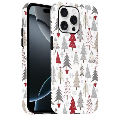 Phoona 2-in-1 Christmas Case for iPhone XR 6.1-inch, Colorful Holiday Design