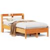 LLEZKBR Solid Pine Bed Frame, Waxed Brown, 90 x 190 cm view 2