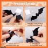 60-Piece 3D Bat Decorations for Halloween view 3