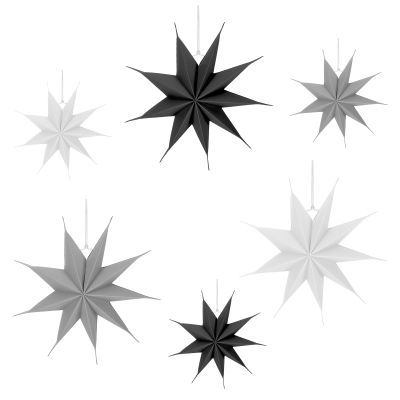 6-Piece Hanging Paper Stars