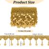 OLYCRAFT 9.1m Gold Sequin Fringe Trim view 2