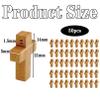 50 Coffee Color Wooden Cross Charms view 2