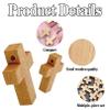 50 Coffee Color Wooden Cross Charms view 3