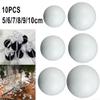 10 White Foam Balls for Crafting and Decorating (7 cm) view 3